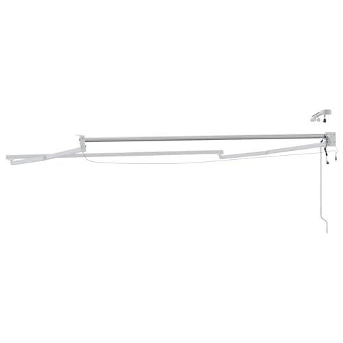 Cadre d'auvent électrique 3,5x2m blanc en aluminium avec LED
