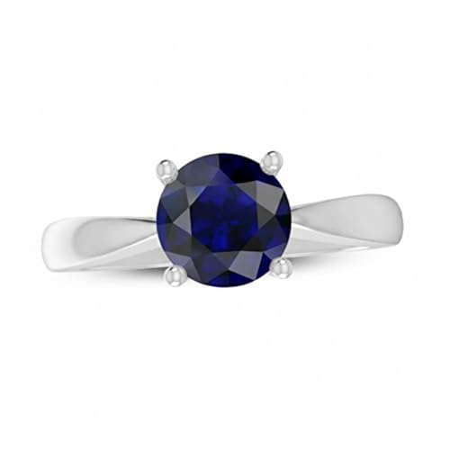 Bague de fiançailles solitaire argent 925 avec pierre de chakra