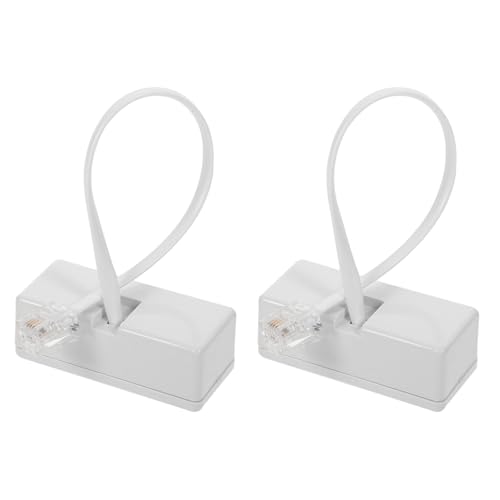 2pcs Rj11 Rj14 Telephone Cable Adapter Splitter for Phones