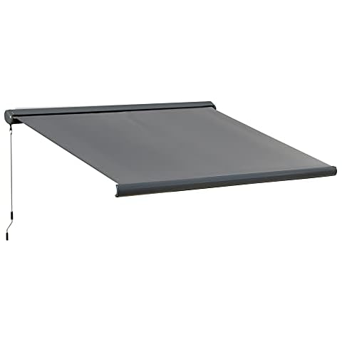 Outsunny Electric Retractable Awning with Remote Cover