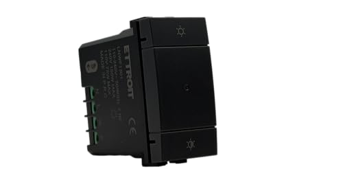 MODULO INTERRUTTORE DIMMER CONNESSO SMART WIFI GESTIBILE DA APP 1P 150W 240V NERO COMPATIBILE CON SERIE LIVING - ETTROIT