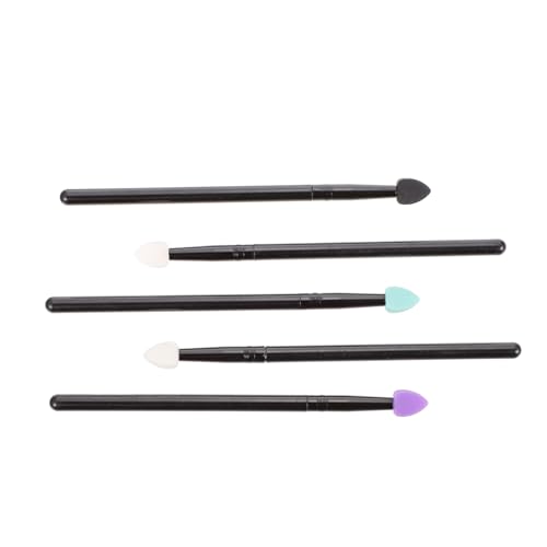 iplusmile 5 piezas Pinceles de Silicona para Sombras de Ojos Profesionales Aplicadores Reutilizables para Maquillaje de Purpurina y Crema Prácticos para Uso Casa Viaje y Fiestas