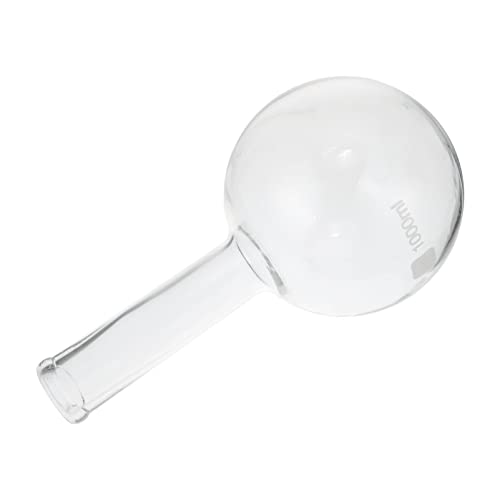 NAMOARLY 1pc Round-Bottomed Flask Flat Bottom Flask Scientific Flask Scientific Narrow- Mouth Flasks Lab Flask Beaker Laboratory Flask Lab Erlenmeyer Flasks Boiling Flask Transparent Glass