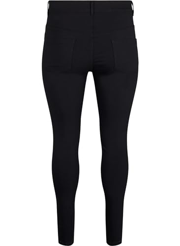 Mallas para mujer de diseño ajustado Zizzi negras, leggings confortables talla 46 2