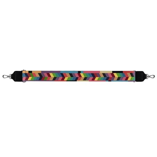 Image of TODIYADDU Colorful Geometric Patchwork Straps Replacement Crossbody Wide Shoulder Strap for Women Students Office Workers Suitable for Crossbody Bag Handbag Computer Bag Guitar Nice