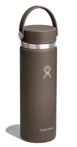 Image of Hydro Flask Water Bottle - Insulated Stainless Steel - Wide Mouth Flex Lid, Non Spill, Leakproof and Refillable in 20 Oz Sandpiper
