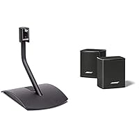 Bose UTS-20 Series II Universal Table Stand for Speaker, Black and Bose Surround Speakers, Black