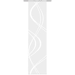 Cortinas Japonesas Cortas Home Fashion 87462 – 710 wollweiß H: 245 x B: 60 cm Scherli – Panel japonés con decoración