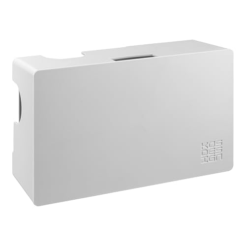 Kabelmanagement Box - ABS Kabel Organizer (32×20×11 5cm) - Kabelbox mit Wandmontagematerial - Hitzebeständige & Kabelaufbewahrung | Wandmontierbar oder zur Bodenverwendung (Weiss)