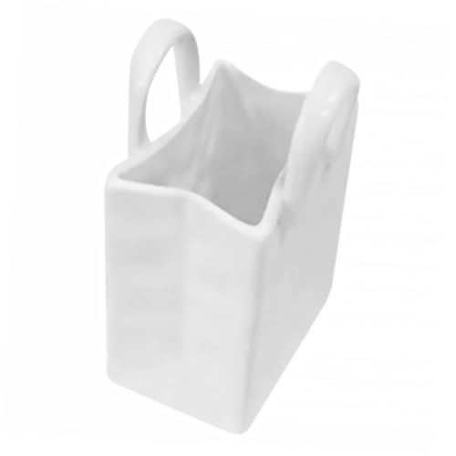 iplusmile Vaso Portapenne e Portapennelli in Ceramica, Contenitore Per Penne Decorativo e Vaso Per Fiori, Organizer Da Tavolo Versatile Per Ufficio, Casa e Sala D'attesa