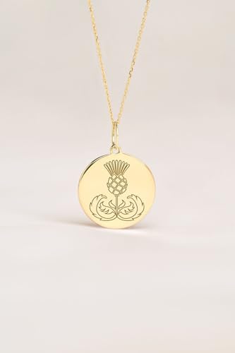 Collier chardon écossais en argent et or, le cadeau mixte idéal
