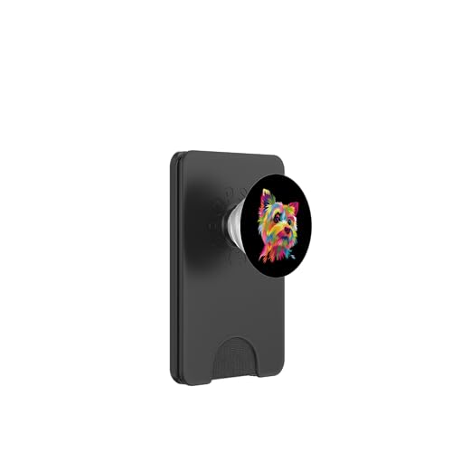 Colorful Pop Art Yorkshire Terrier Portrait Yorkie Lover PopSockets PopWallet for MagSafe