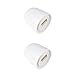 TopHomer 20Packs Universal Toilet Bolt Caps, Round Plastic Push-On Toilet Bowl Bolt Caps Covers, with Extra Washers for Easy installation, 1.43 * 1.46in, White Color
