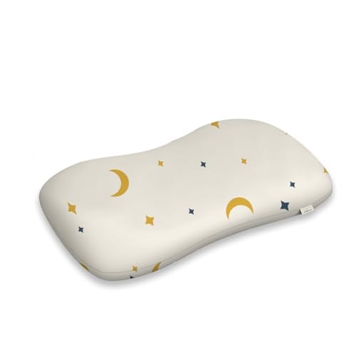 Image of Premium Memory Foam Baby & Toddler Pillow | Head,Neck,Back Support Cushion | Washable Removable Cover | Ideal for Sleeping,Reading & Resting | Age 2to9 Year | 20.5x11.5x2.5 Moon & Star Print
