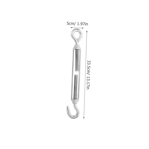 Tensor de acero inoxidable con gancho y ojo para instalación de cables y velas de sombra miniatura 2