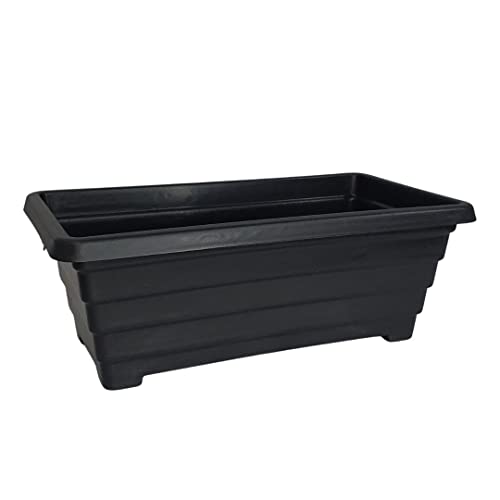 Vaso Floreira para Plantas Flores Jardineira para Horta (20cm, Preto)