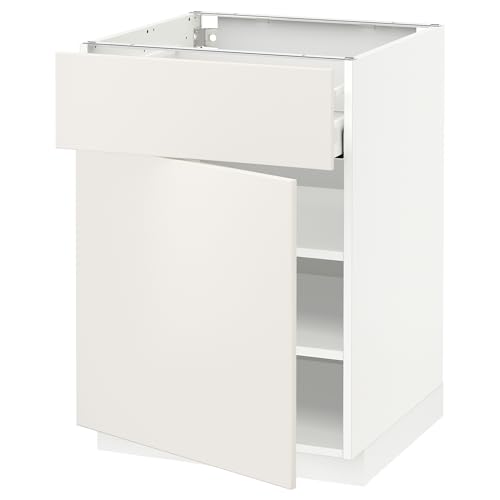 ProTuning HOMEMETOD/MAXIMERA Base mueble con cajón/puerta, blanco/Veddinge blanco, 60x60 cm