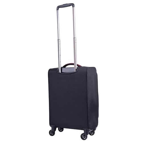 ヒデオワカマツ フライⅢ スーツケース ソフトキャリーケース 機内持ち込み 超軽量 ジッパー TSAロック ダイヤル式 27 L 85-76702 ブラック×レッド