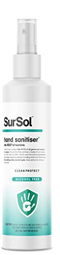 SurSol Desinfectante de manos instantáneo sin alcohol, antibacteriano, antivirus, spray de superficie, 250 ml