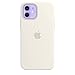 Apple iPhone 12 and iPhone 12 Pro Silicone Case with Magsafe - White