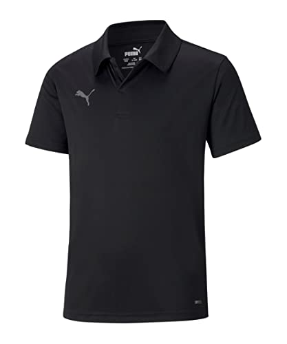PUMA Unisex Kinder Teamliga Sideline Polo Jr Shirt, Puma Black-puma White, 176 EU