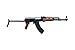 Lancer Tactical AK47 AEG Airsoft Rifle with Folding Stock Gen 1 LT-728- Full Metal, High FPS, Battery and Charger Included (Black/Faux Wood) - 600 Round