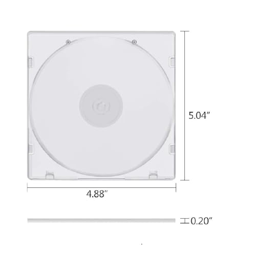 Image of Plastic Cases Single Clear CD DVD Case for Standard Size for Protection Professional Jewel Case (Pack of 50)