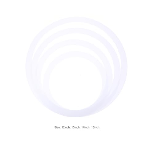 Wakauto 4-Piece Drum Muffler Dampening Rings, 12/14/16/18-Inch Drum Muffler, Snare Side Drumhead Accessories