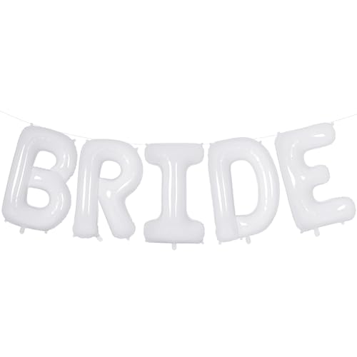 40 Inch White BRIDE Balloons Giant Bride To Be Balloons Bride Letter Balloon Bachelorette Party Balloon Bridal Photo Booth Bridal Banner for Wedding Bachelorette Party Decorations