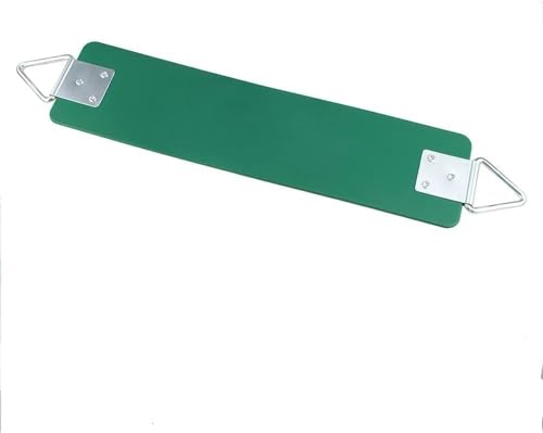 Image of Heavy Duty Flexible EVA Plastic Swing Seat with Metal Triangle Ring for Kids & Adults - Green | 300KG Weight Limit
