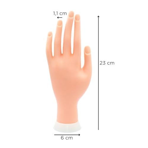 Kit 2 Mãos de Treinamento Nail Designer Unhas de Gel Fibra