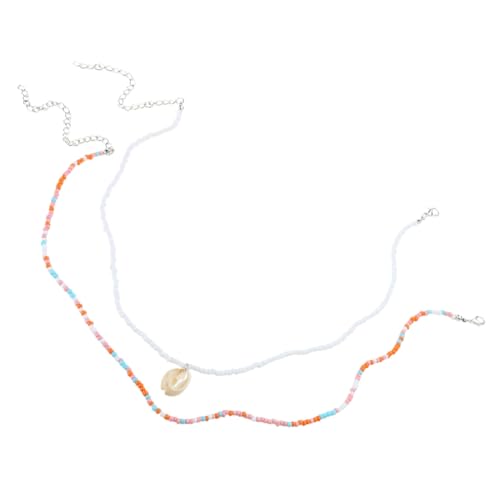 Artistic Beaded Shell Pendant Necklace Set Suitable for Youthful Trendsetters