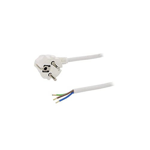 Câble SCHUKO prise CEE 7/7 E/F mâle angulaire 3m PLASTROL