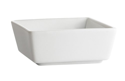 CAC China F-BW6 Fortune 5-1/4-Inch 22-Ounce Super White Porcelain Square Bowl, Box of 36