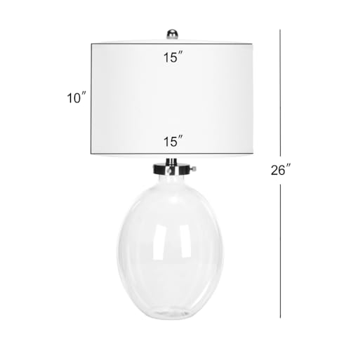 Lámpara de mesa de noche de vidrio transparente 26 pulg. miniatura 3