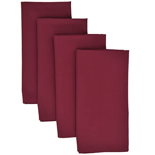 Servilletas de tela cuadradas rojas set x4 miniatura 4
