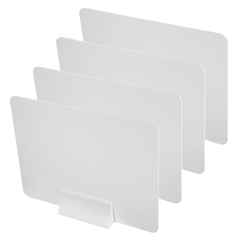 FUNNETOYU Mamparas Divisorias de Escritorio PVC 40X30 CM 4 Unidades con Clips Móviles Paneles de Privacidad para Oficinas Bibliotecas y Estaciones de Trabajo Separadores Acústicos para