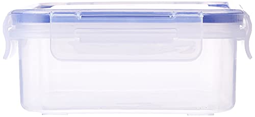 Image of Aristo Lock & Fresh 220 Plastic Storage Container For Storing grains, pulses, rice, wheat etc - 900 ML, Transparent Clear, medium (LOCK&FRESH220) (22.5 x 13.5 x 6.5cm)