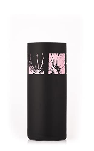 Florero Beauty rosa negro mate 260 mm cristal Bohemia Crystalex Cover
