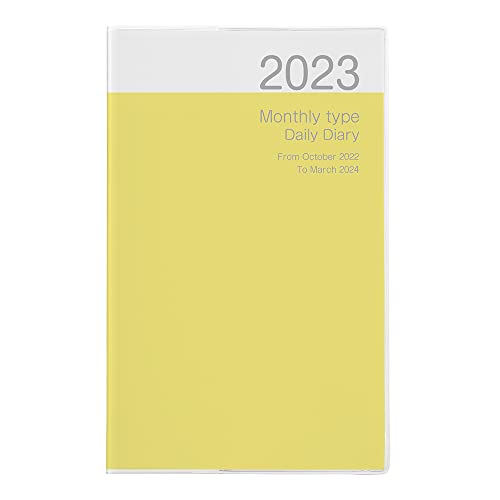【2023年度版 手帳】 ノートダイアリー2023/A5スリム/イエロー NS-001-23Y