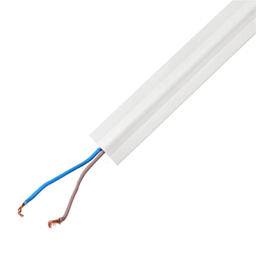 KRILLIQ Cubierta para cables de PVC cubierta para cables de suelo protector de cables, organizador de cables blanco W(55mm/2.16in) miniatura 1