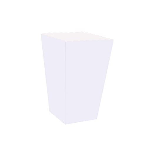 PRETYZOOM Popcorn Boxes 100pcs Decorative Strip Box Holder Cartons for Party Wedding Movie Night