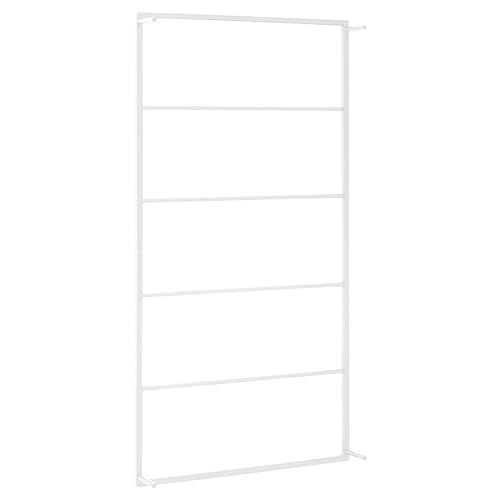 Porte-serviettes salle de bain blanc acier 60 cm support de rangement vertical