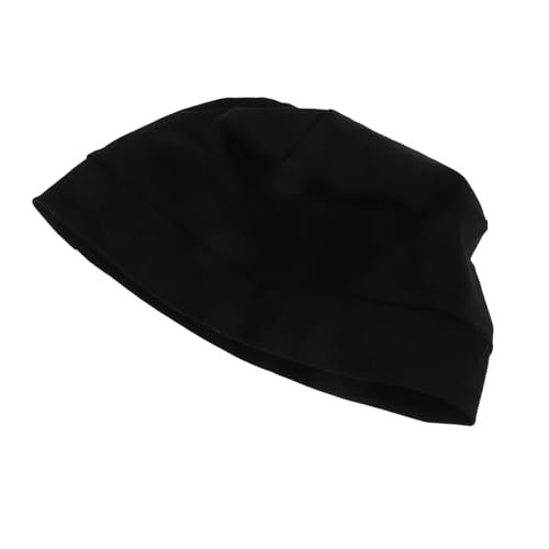 FRCOLOR Cotton Sleep Bonnet Cozy Breathable for Women Men Elderly-Friendly Bonnet Hat for Postpartum Care Black