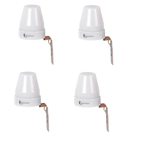 Quick Sense (QS-302): 220 V Auto Day/Night On & Off Photocell, LDR Sensor Switch (6 A) for Lighting Water Proof (Photocell - Sensor 10A(Set of 4))
