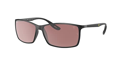 Ray-Ban RB4179M Sunglasses Bundle: RB 4179M F655H2 Matte Black Purple Mir Silver and Eyewear Cleaning Kit