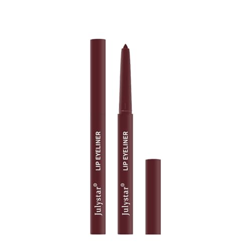 Surakey 2Pcs Matte Lip Liner Pens, One Step Lips Makeup Pigment Velvety Nude Lip Stain Waterproof Lip Gloss Long Lasting Lipstick Lip Contour Makeup Lip Liner Shaping Cosmetic Tool, Type 6