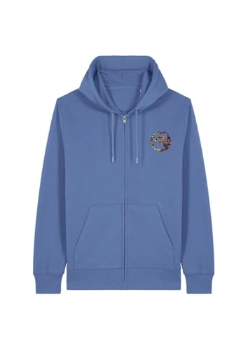 Sweat zip enfant 12 ans bleu ciel molletonné et décontracté style mixte