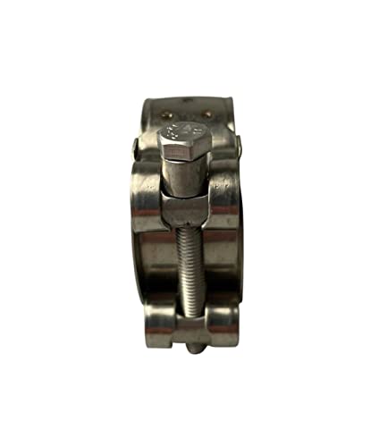 Boltza® Stainless Steel Single Bolt Hose Super Clamp 48-51mm Clip Silicone Rubber Exhaust x1, Silver - Image 4