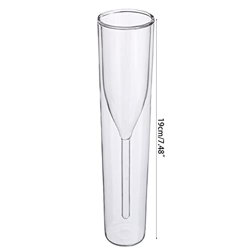 ZHANGWING Tasse de café Double Couches Transparentes Lunettes Champagne Flûtes Gobelet Bubble Mousseux Vin Tulips Cocktail Mariage Coupe en Verre de Mariage (Capacity : 51-100ml, Color : NO.1)
